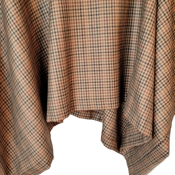 Tethera Greys Hand Made in Scotland Cover Pull Over Cape Sleeves Faux Buttons OS - Picture 9 of 16